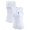Wear By Erin Andrews Women's White San Francisco Giants Rib-knit Henley Tank Top In White