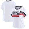 Wear By Erin Andrews White Houston Texans Cropped Center Stripe Dolman T-shirt In White