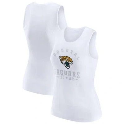 Wear By Erin Andrews White Jacksonville Jaguars Ribbed Graphic Tank Top