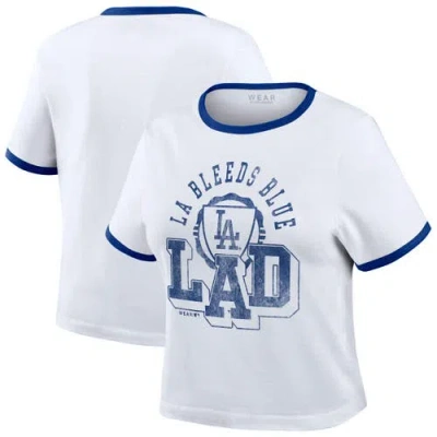 Wear By Erin Andrews White Los Angeles Dodgers Ringer Baby T-shirt