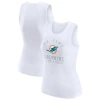 Wear By Erin Andrews White Miami Dolphins Ribbed Graphic Tank Top In White