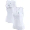 Wear By Erin Andrews White New York Liberty Rib-knit Henley Tank Top In White