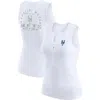 Wear By Erin Andrews White Los Angeles Dodgers Rib-knit Henley Tank Top In White