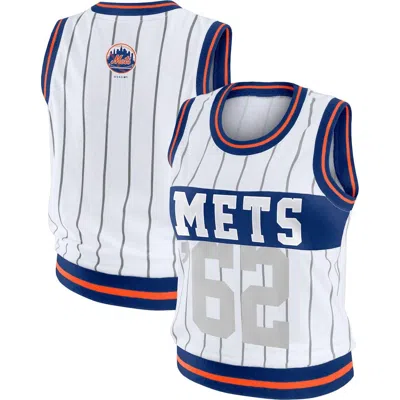 Wear By Erin Andrews White New York Mets Sporty Tank Top