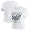 Wear By Erin Andrews White New York Yankees Distressed Cropped Baby T-shirt In White