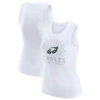 Wear By Erin Andrews White Philadelphia Eagles Ribbed Graphic Tank Top In White