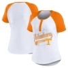 Wear By Erin Andrews White Tennessee Volunteers Baseball Logo Raglan Henley T-shirt In White