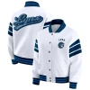 Wear By Erin Andrews White/navy Minnesota Lynx Full-snap Fleece Sweatshirt Jacket In White