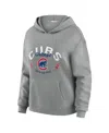 Wear By Erin Andrews Women's 2-piece Gray Chicago Cubs Waffle-knit Long-sleeve Hoodie And Lounge Pant Set In Gray