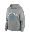 Wear By Erin Andrews Women's 2-piece Gray Detroit Lions Waffle-knit Long-sleeve Hoodie And Lounge Pant Set In Gray