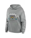 Wear By Erin Andrews Women's 2-piece Gray Jacksonville Jaguars Waffle-knit Long-sleeve Hoodie And Lounge Pant Set In Gray