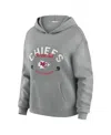 Wear By Erin Andrews Women's 2-piece Gray Kansas City Chiefs Waffle-knit Long-sleeve Hoodie And Lounge Pant Set In Gray