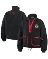 Wear By Erin Andrews Black Carolina Hurricanes Polar Fleece Half-zip Jacket In Black