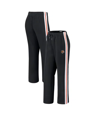 Wear By Erin Andrews Women's Black Cincinnati Bengals Color-block Straight Leg Pants