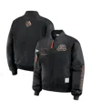 Wear By Erin Andrews Women's Black Cincinnati Bengals Patch Full-zip Bomber Jacket In Black