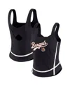 Wear By Erin Andrews Women's Black Cincinnati Bengals Square Neck Tank Top In Black