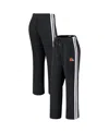 Wear By Erin Andrews Women's Black Cleveland Browns Color Block Straight Leg Pants In Black