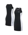 Wear By Erin Andrews Women's Black Los Angeles Dodgers Color Block Quarter-zip Sleeveless Dress In Black