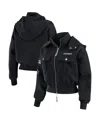 Wear By Erin Andrews Women's Black Dallas Cowboys Patch Pocket Cropped Full-zip Bomber Jacket In Black