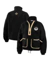 Wear By Erin Andrews Women's Black New Orleans Saints Polar Fleece Half-zip Jacket In Black