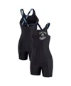 Wear By Erin Andrews Women's Black New York Yankees Bodycon Quarter-zip Romper