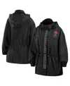 Wear By Erin Andrews Women's Black Philadelphia Phillies Full-zip Windbreaker Hoodie Jacket In Black