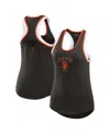 Wear By Erin Andrews Women's Black San Francisco Giants Color Block Racerback Tank Top In Black