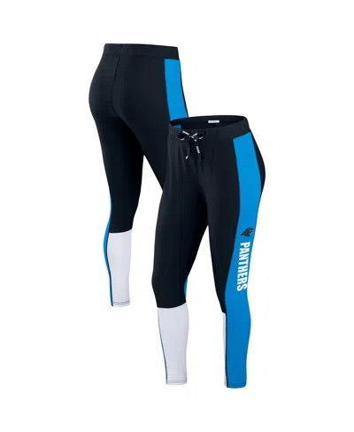 Wear By Erin Andrews Women's Black/blue Carolina Panthers Color-block Leggings