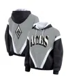 Wear By Erin Andrews Women's Black/gray Las Vegas Aces Colorblock Full-zip Windbreaker Jacket In Gray