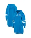Wear By Erin Andrews Women's Blue Detroit Lions Hoodie Dress In Blue