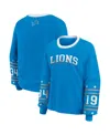 Wear By Erin Andrews Women's Blue Detroit Lions Sport Long-sleeve T-shirt In Blue
