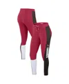 Wear By Erin Andrews Women's Cardinal/black Arizona Cardinals Color Block Leggings In Cardinal,black