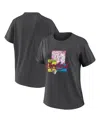 Wear By Erin Andrews Women's Charcoal Cleveland Guardians Domestic Box Color Boyfriend T-shirt