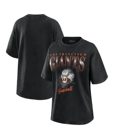 Wear By Erin Andrews Women's Charcoal San Francisco Giants Boyfriend T-shirt