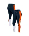Wear By Erin Andrews Women's Chicago Bears Color-block Leggings In Navy,orange