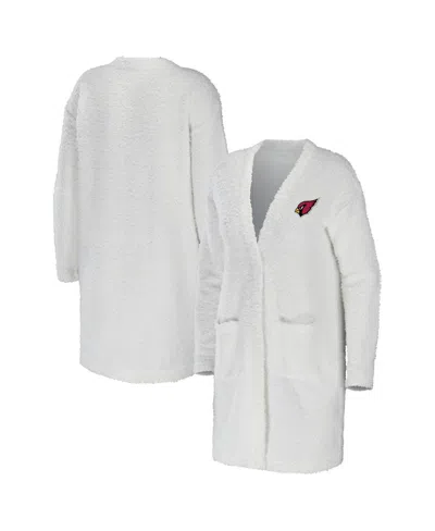 Wear By Erin Andrews Women's Cream Arizona Cardinals Cozy Lounge Cardigan Sweater In White