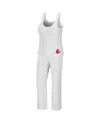 Wear By Erin Andrews Women's Cream Boston Red Sox Cozy Lounge Tank Top Pants Set In Cream