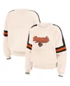 Wear By Erin Andrews Women's Cream Cincinnati Bengals Stripe Pullover Sweater In Cream