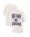 Wear By Erin Andrews Women's Cream New York Knicks Ball Boyfriend T-shirt In White