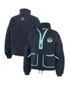 Wear By Erin Andrews Women's Deep Sea Blue Seattle Kraken Polar Fleece Half-zip Jacket In Navy