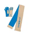 Wear By Erin Andrews Women's Detroit Lions Tonal Scarf Glove Set In Blue