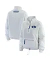 Wear By Erin Andrews Women's Gray Chicago Cubs Polar Fleece Quarter-zip Jacket In Multi