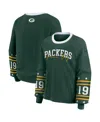 Wear By Erin Andrews Women's Green Green Bay Packers Plus Size Sport Long-sleeve T-shirt In Green