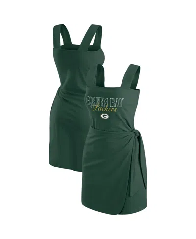 Wear By Erin Andrews Green Green Bay Packers Wrap Dress