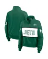 Wear By Erin Andrews Women's Green New York Jets Quarter-zip Jacket In Green