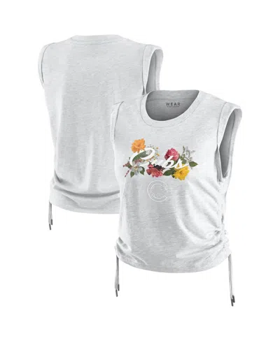 Wear By Erin Andrews Women's Heather Gray Chicago Cubs Cinched Tank Top