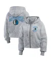 Wear By Erin Andrews Women's Heather Gray Dallas Mavericks Speckled Radiator Full-zip Hoodie In Heather Gray