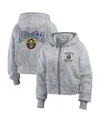Wear By Erin Andrews Women's Heather Gray Denver Nuggets Speckled Radiator Full-zip Hoodie In Heather Gray