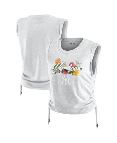 Wear By Erin Andrews Women's Heather Gray New York Yankees Cinched Tank Top