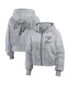 Wear By Erin Andrews Women's Heather Gray San Antonio Spurs Speckled Radiator Full-zip Hoodie In Heather Gray